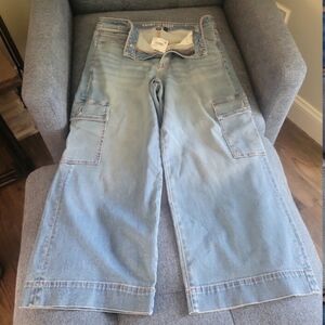 American Eagle Wide Leg Jeans NWT Sz 12 Xtra Short